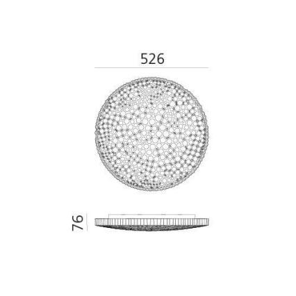 Artemide 0210010APP - LED Zatemnitvena stropna svetilka CALIPSO LED/50W/230V 3000K