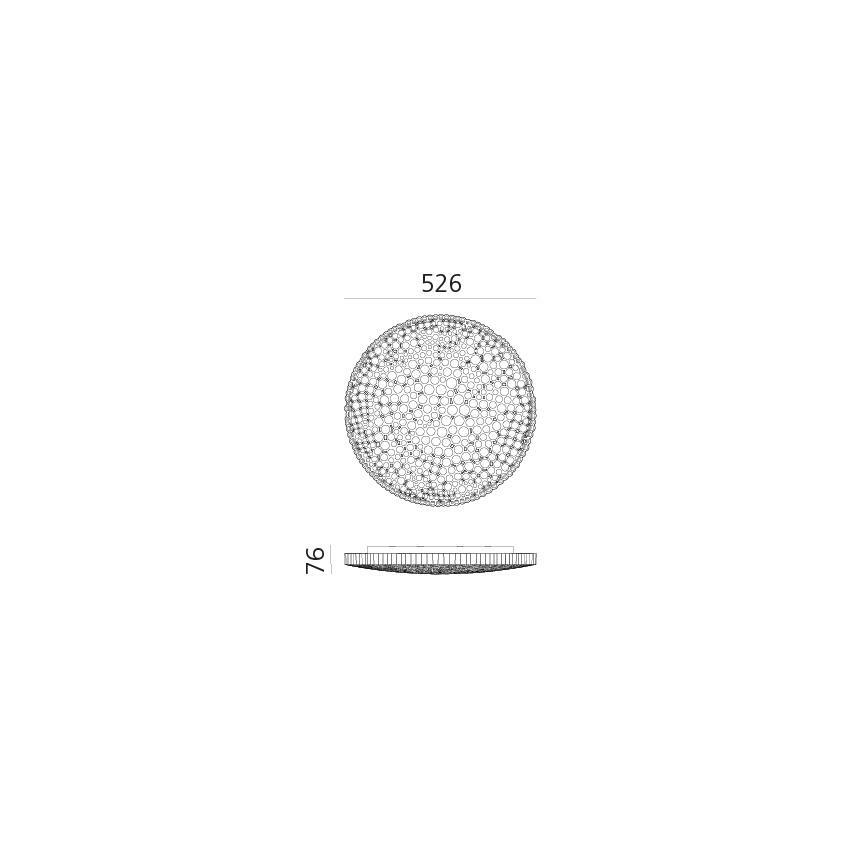 Artemide 0210010APP - LED Zatemnitvena stropna svetilka CALIPSO LED/50W/230V 3000K