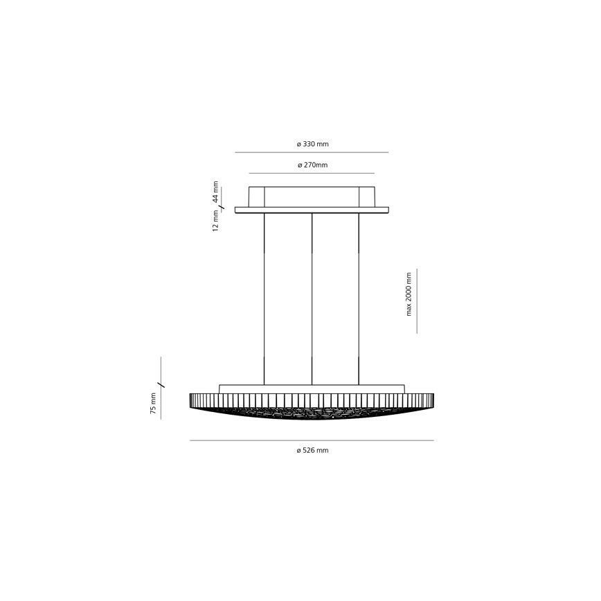 Artemide 0213010APP - LED Zatemnitveni lestenec na vrvici CALIPSO LED/50W/230V 3000K