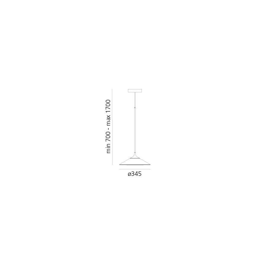 Artemide 0352030A - LED Zatemnitveni lestenec na vrvici ORSA LED/20W/230V 3000K pr. 24,5 cm
