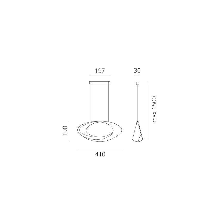 Artemide 1182010A - LED Zatemnitveni lestenec na vrvici CABILDO LED/44W/230V 3000K