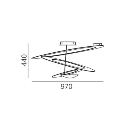 Artemide 1253110A - LED Zatemnitvena stropna svetilka PIRCE LED/44W/230V 3000K bela