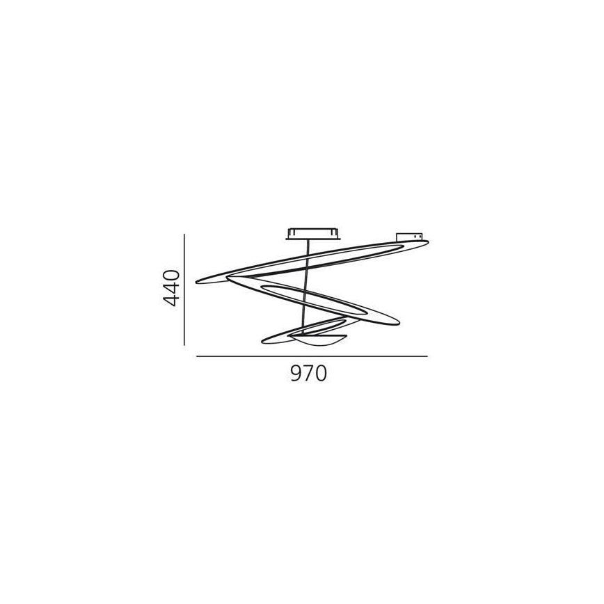 Artemide 1253110A - LED Zatemnitvena stropna svetilka PIRCE LED/44W/230V 3000K bela