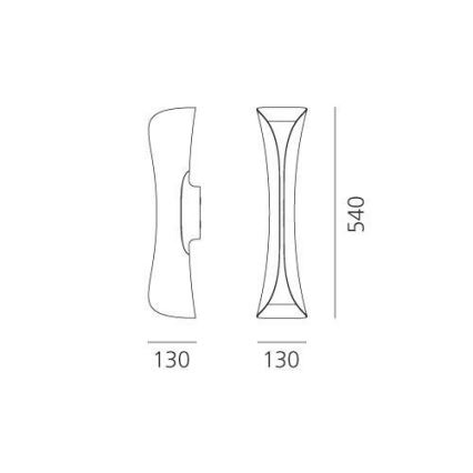 Artemide 1373010A - Stenska svetilka CADMO 2xGU10/10W/230V črna