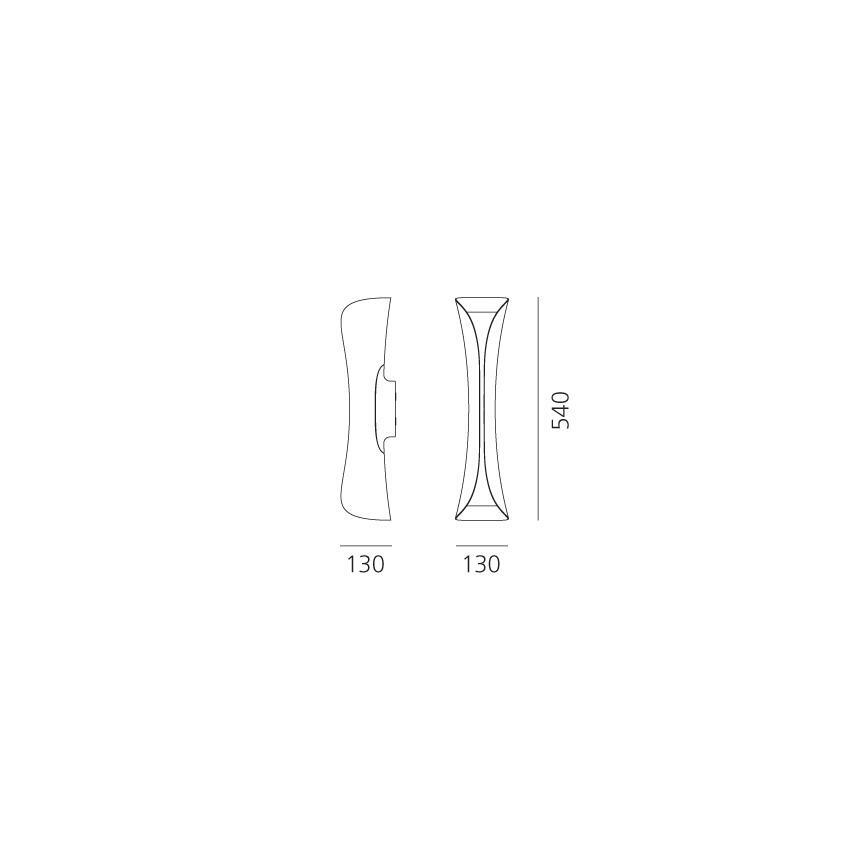 Artemide 1373010A - Stenska svetilka CADMO 2xGU10/10W/230V črna