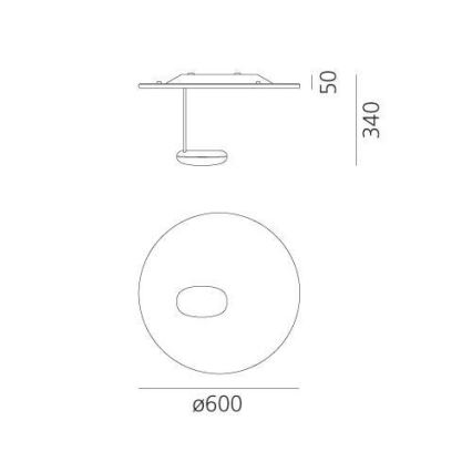 Artemide 1471110A - LED Zatemnitvena stropna svetilka DROPLET LED/29W/230V 3000K
