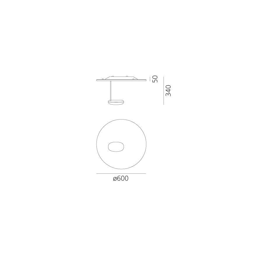 Artemide 1471110A - LED Zatemnitvena stropna svetilka DROPLET LED/29W/230V 3000K