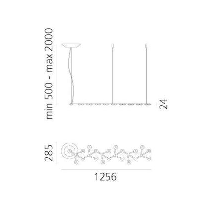 Artemide 1578050APP - LED Zatemnitveni lestenec na vrvici NET LED/45W/230V 3000K