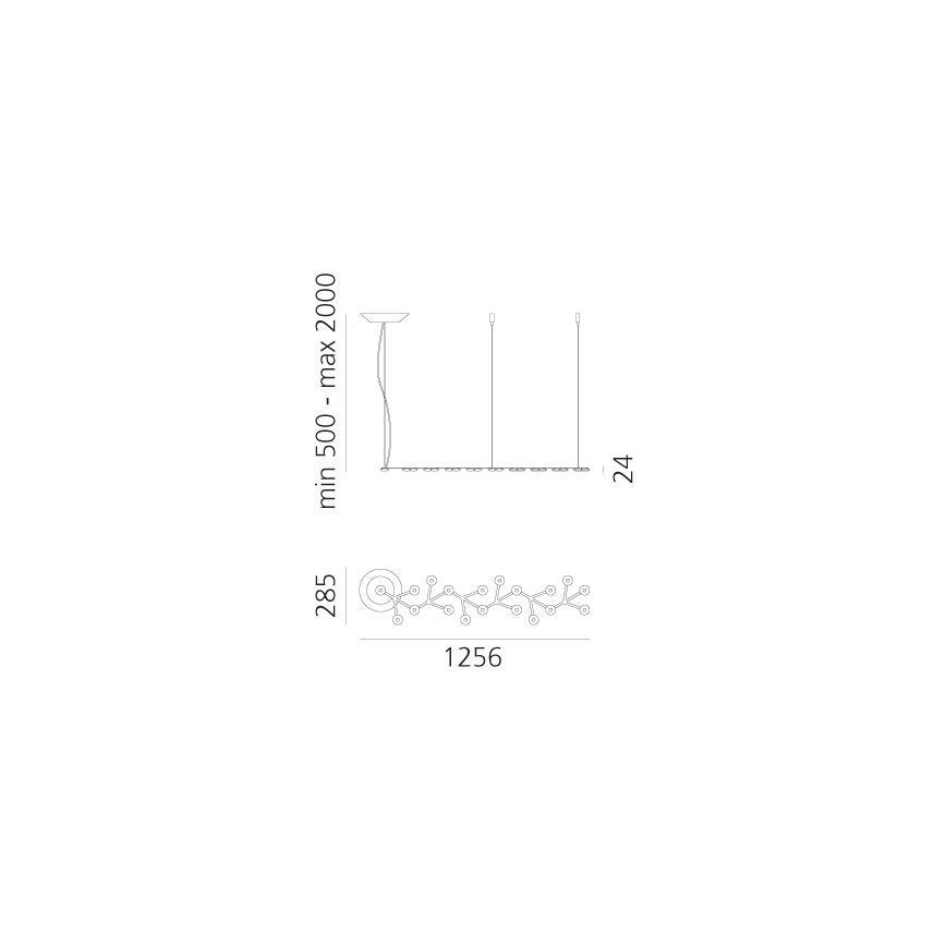 Artemide 1578050APP - LED Zatemnitveni lestenec na vrvici NET LED/45W/230V 3000K