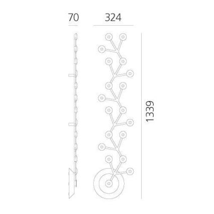 Artemide 1596050APP - LED Zatemnitvena stropna svetilka NET LED/45W/230V 3000K