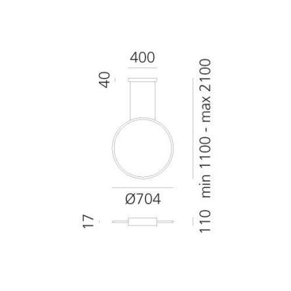 Artemide 1992330APP - LED RGBW Zatemnitveni lestenec na vrvici DISCOVERY LED/42W/230V 2700-6500K črna