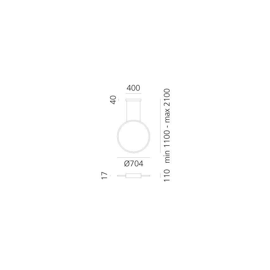 Artemide 1992330APP - LED RGBW Zatemnitveni lestenec na vrvici DISCOVERY LED/42W/230V 2700-6500K črna