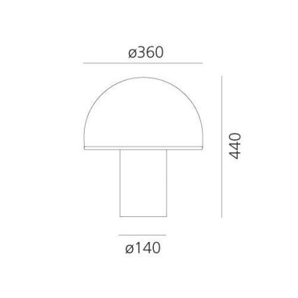 Artemide A006300 - Namizna svetilka ONFALE 1xE14/5W/230V + 1xE27/13W bela