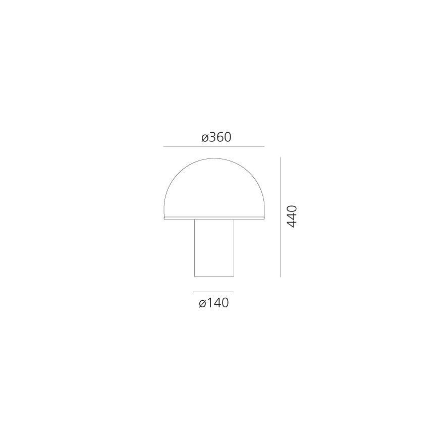 Artemide A006300 - Namizna svetilka ONFALE 1xE14/5W/230V + 1xE27/13W bela