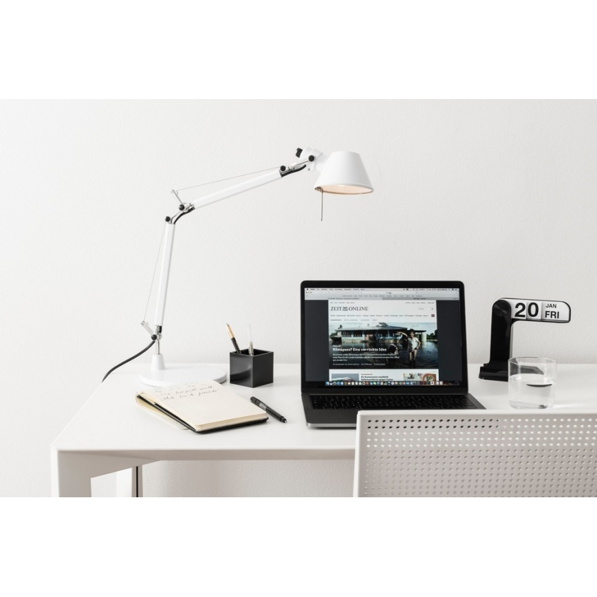 Artemide - Namizna svetilka TOLOMEO MICRO 1xE14/46W/230V bela