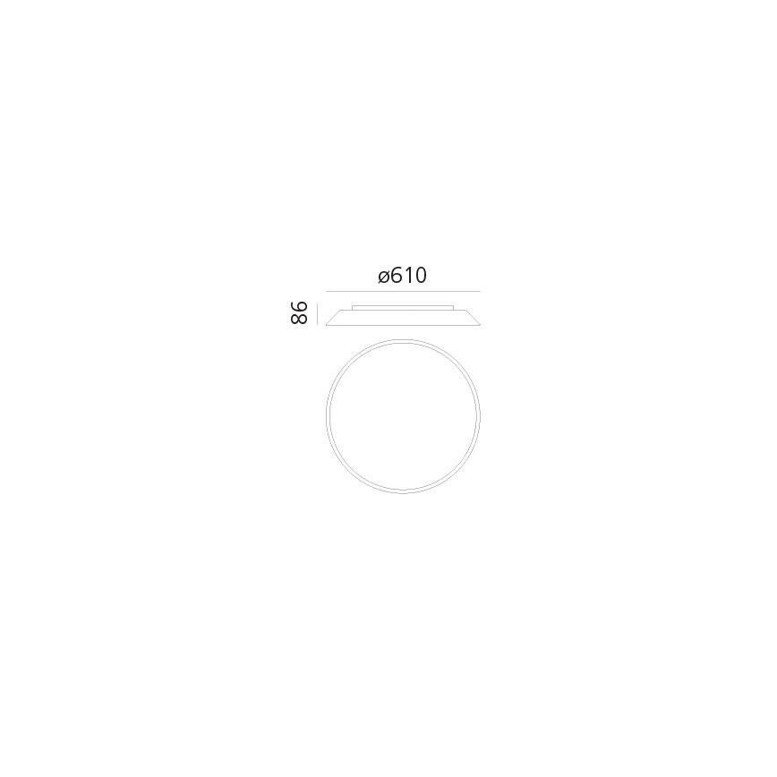 Artemide AR 0241320A - LED Stropna svetilka FEBE 4xLED/30W/230V