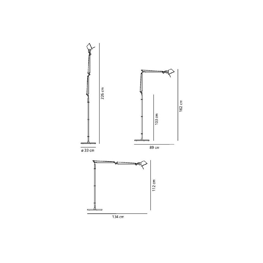 Artemide - Stoječa svetilka TOLOMEO BASCULANTE 1xE27/100W/230V
