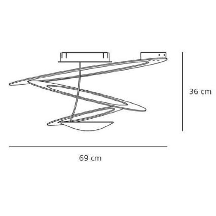 Artemide AR 1247010A - Stropna svetilka PIRCE MINI 1xR7s/330W/230V