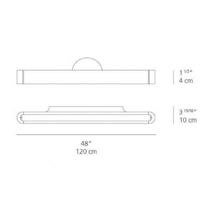 Artemide AR 1917020A - LED Stenska svetilka TALO 120 1xLED/51W/230V