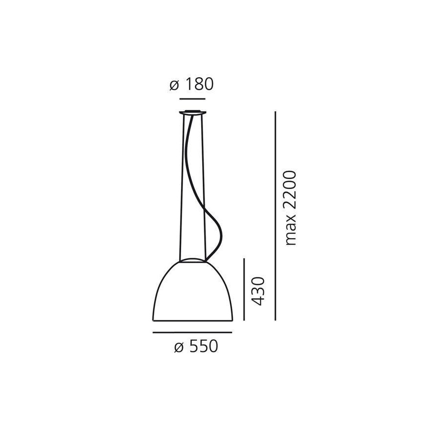 Artemide AR A242100 - Lestenec na vrvici NUR 1xE27/205W/230V