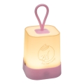 Atmosphera - LED otroška nočna lučka RABBIT, na dotik, polnilna, LED/3,7V 1200 mAh, rožnata