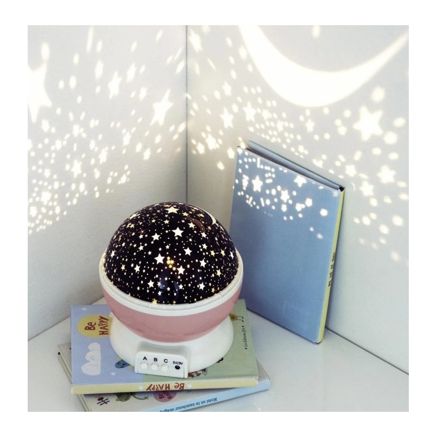 Atmosphera - LED otroški projektor 3xAA roza