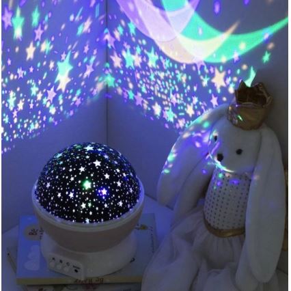 Atmosphera - LED otroški projektor 3xAA roza