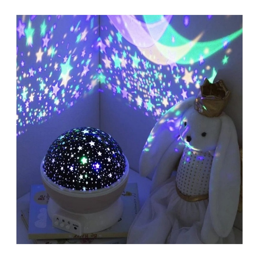 Atmosphera - LED otroški projektor 3xAA roza