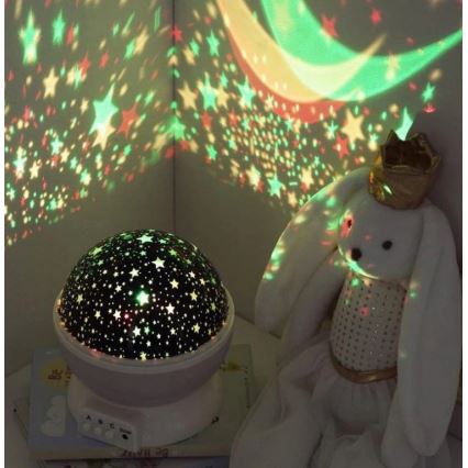 Atmosphera - LED otroški projektor 3xAA roza