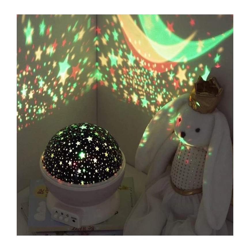 Atmosphera - LED otroški projektor 3xAA roza