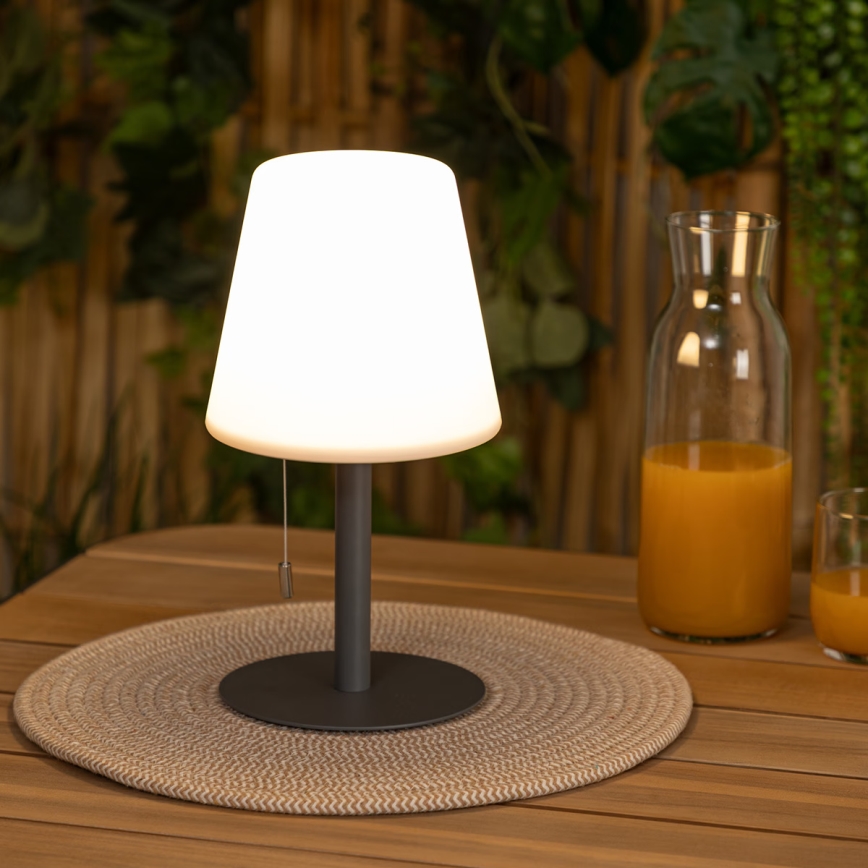 Atmosphera - LED RGBW Polnilni zunanji namizna svetilka ZACK LED/3,7V 1200 mAh IP44 črna