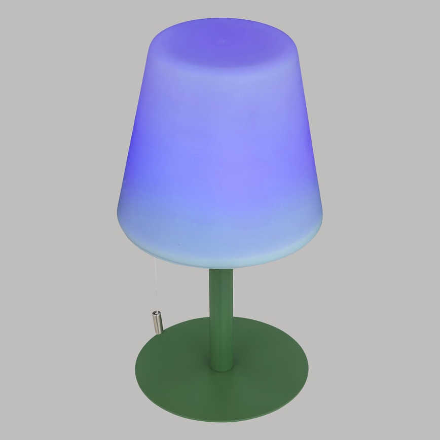 Atmosphera - LED RGBW Polnilni zunanji namizna svetilka ZACK LED/3,7V 1200 mAh IP44 zelena