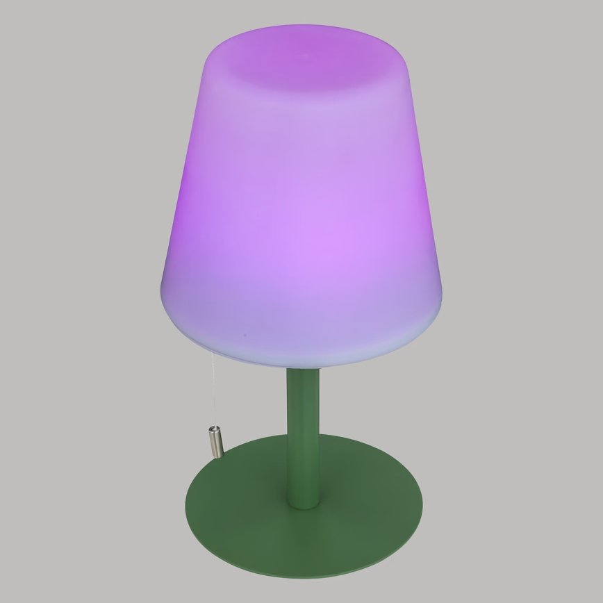 Atmosphera - LED RGBW Polnilni zunanji namizna svetilka ZACK LED/3,7V 1200 mAh IP44 zelena