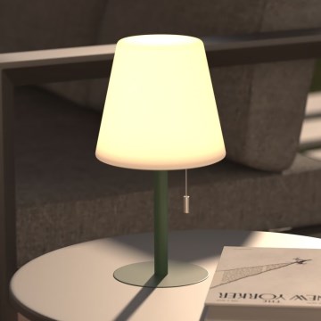 Atmosphera - LED RGBW Polnilni zunanji namizna svetilka ZACK LED/3,7V 1200 mAh IP44 zelena