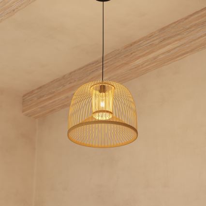 Atmosphera - Lestenec na vrvici AMY 1xE27/40W/230V bambus