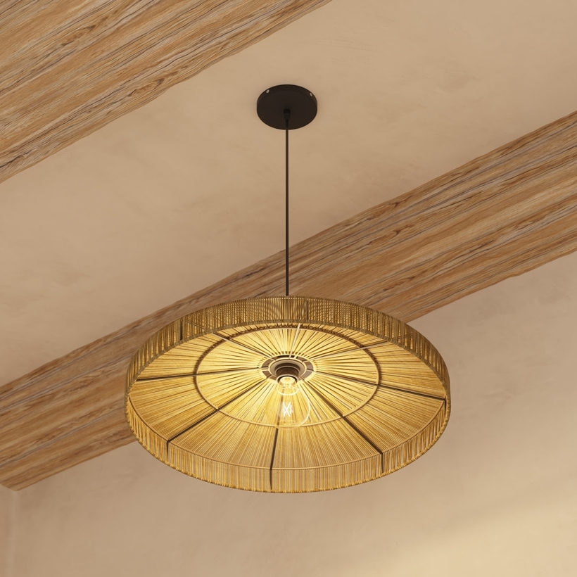 Atmosphera - Lestenec na vrvici BELLAMY 1xE27/40W/230V juta