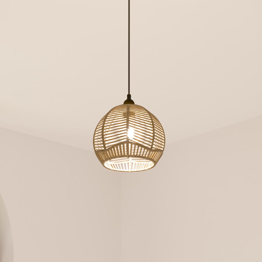 Atmosphera - Lestenec na vrvici CAREN 1xE27/40W/230V juta