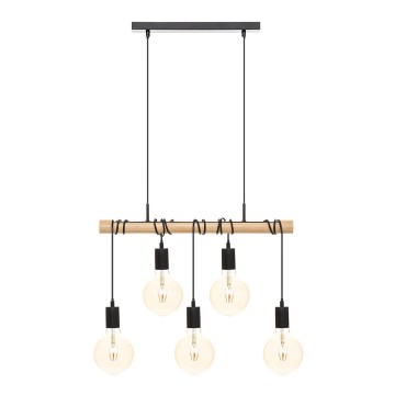 Atmosphera - Lestenec na vrvici JAKE 5xE27/40W/230V bor