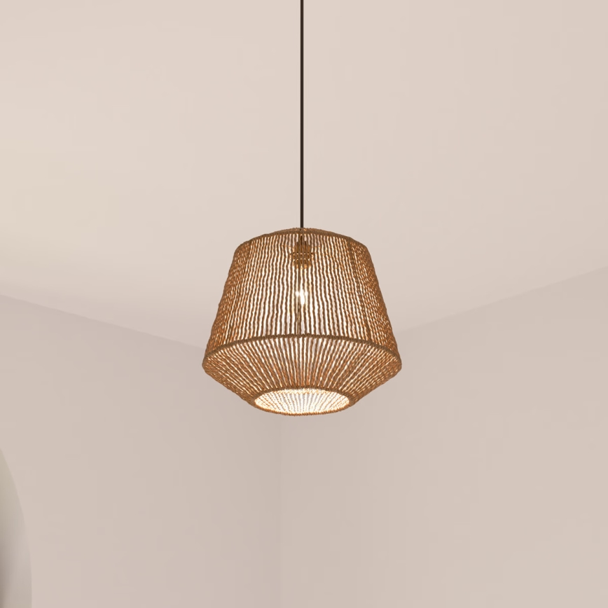 Atmosphera - Lestenec na vrvici JILY 1xE27/40W/230V juta bež