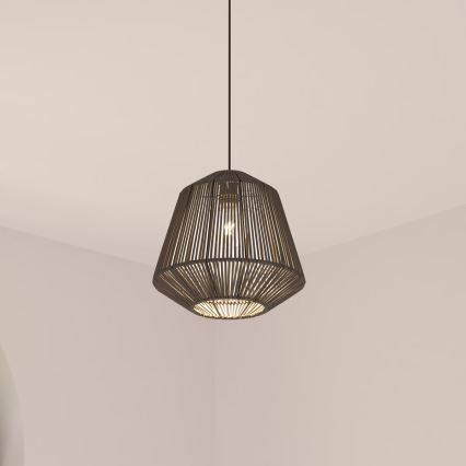 Atmosphera - Lestenec na vrvici JILY 1xE27/40W/230V juta črna