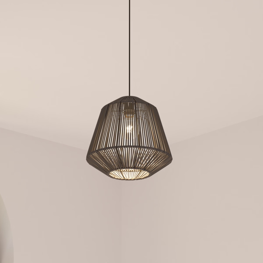 Atmosphera - Lestenec na vrvici JILY 1xE27/40W/230V juta črna