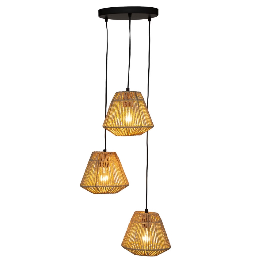 Atmosphera - Lestenec na vrvici JILY 3xE27/40W/230V juta