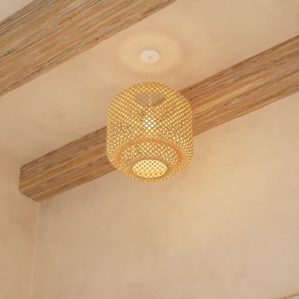 Atmosphera - Lestenec na vrvici LIBY 1xE27/40W/230V bambus