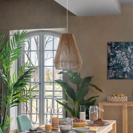 Atmosphera - Lestenec na vrvici PALM 1xE27/40W/230V juta