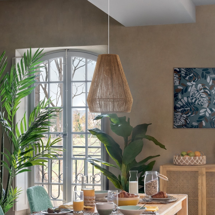 Atmosphera - Lestenec na vrvici PALM 1xE27/40W/230V juta