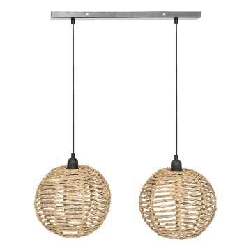 Atmosphera - Lestenec na vrvici RANA 2xE27/40W/230V ratan