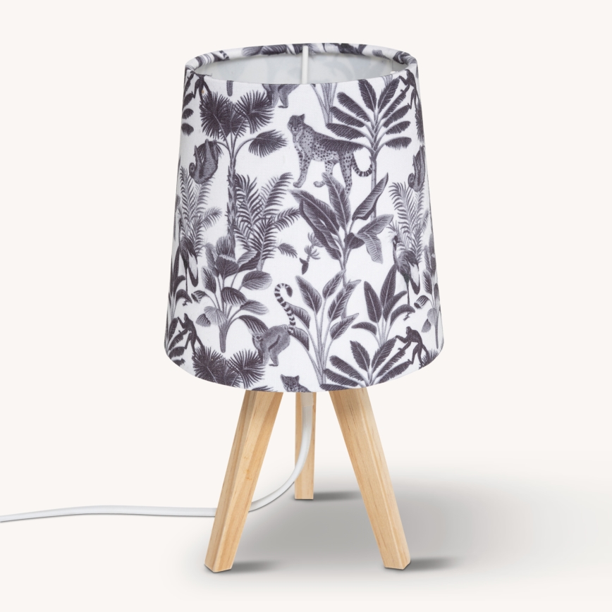 Atmosphera - Namizna svetilka JUNGLE 1xE14/25W/230V borovina