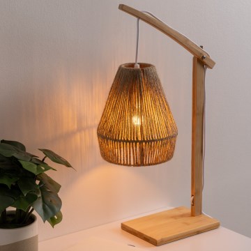 Atmosphera - Namizna svetilka KARLA 1xE27/40W/230V bambus