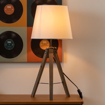 Atmosphera - Namizna svetilka RUNO 1xE27/25W/230V les/bela