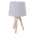 Atmosphera - Namizna svetilka TRIPOD 1xE14/40W/230V borovina/siva